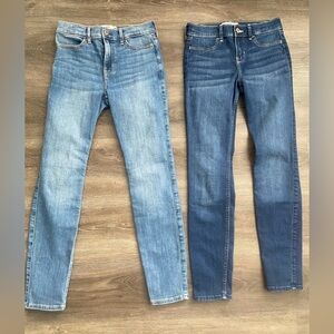 Abercrombie & Fitch Light and Dark Blue Girls Skinny Leg Jeans